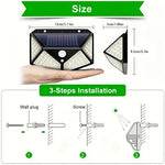 lumière solaire led capteur mouvement ip65 protection moderne noire quadrilléeextérieur autonomepas cher camping jardin