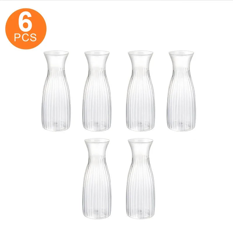 vases transparents classiques décoration table fleurs artificielles arrangement floral inébranlables durable