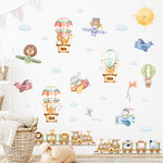 autocollant mural animaux forêt dessin animé décoration chambre bébé fille garçon sticker murale pvc
