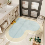 tapis bain doux moelleux rose clair vert pastel bleu clair moderne confortable