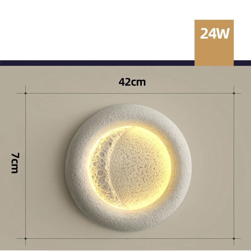 lampe led moderne blanche texturée aspect pierre minimaliste chambre salon