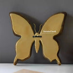 miroir papillon doré libellule artisanal crochet dentelé décoration murale decor espejo