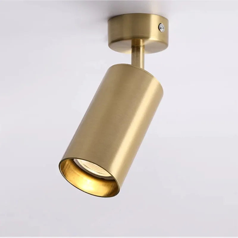 Spot orientable LED blanc noir doré minimaliste ampoule vis fixé