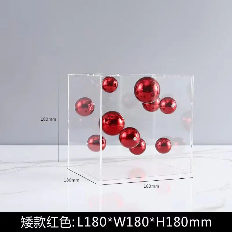 boules décoration modernes brillantes mates or rouge bleu argent clips salon chambre
