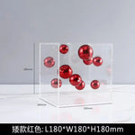 boules décoration modernes brillantes mates or rouge bleu argent clips salon chambre