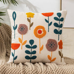 taies d'oreiller brodées motif floral modernes non toxiques maison hospitalière polyester coton respectueux environnement