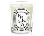 bougies parfumées cire gel aromathérapie forme coupe blanc logo diptyque verre transparent classique set