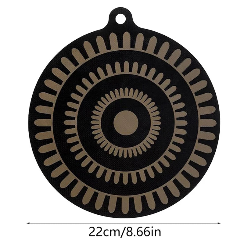 protecteur plaque cuisson silicone noir beige motif géométrique moderne opacité