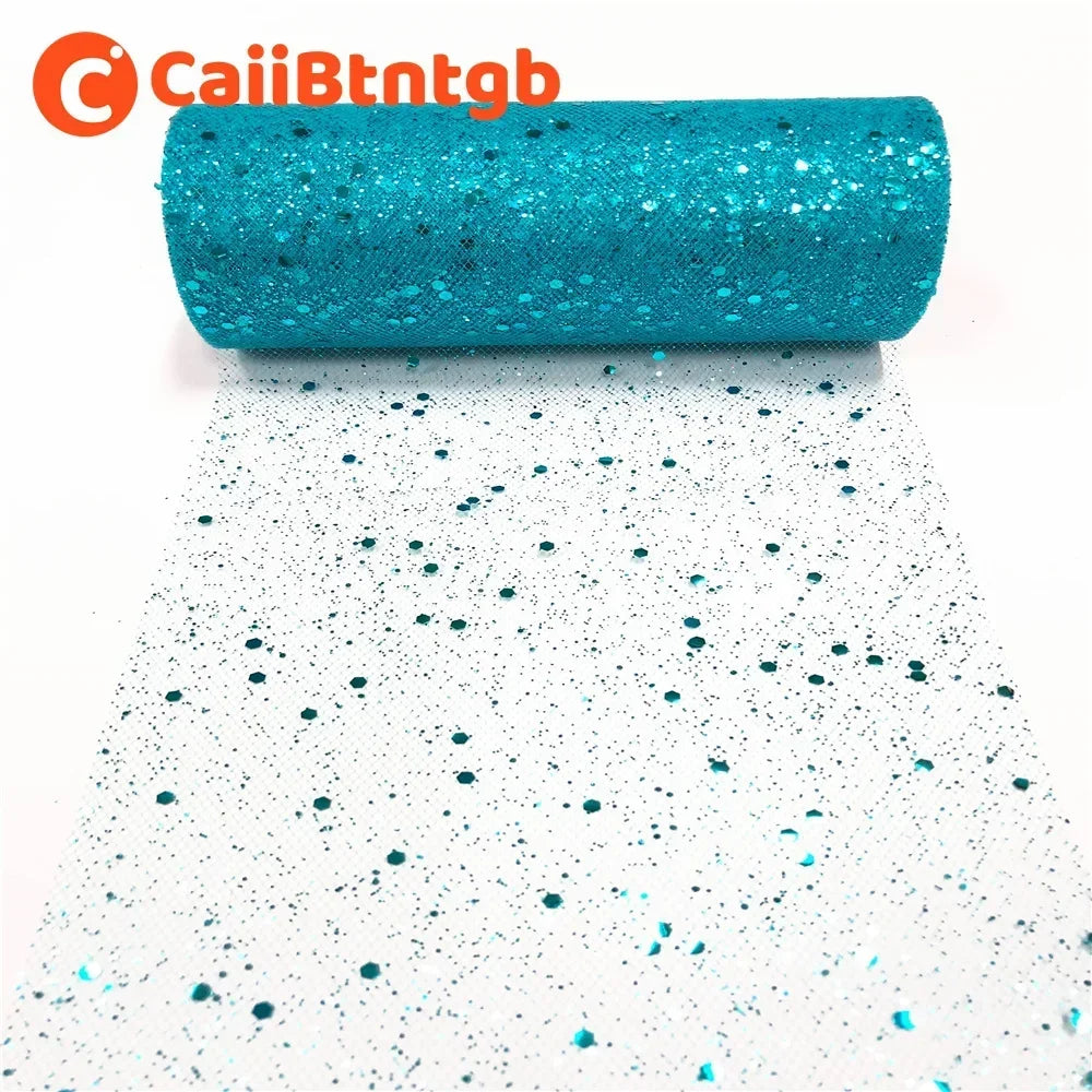 rubans pailletés couleur bleue rose noir texturés 25 yards 15cm largeur festive bricolage mariage