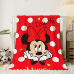 couverture polaire mickey mouse motif pois moderne hiver rouge blanche noire chambre enfants douce