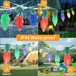 ampoules led multicolores rouge vert bleu jaune orange texturées clips coniques 25 pièces