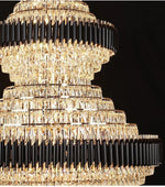lustre élégant cristal doré noir classique lumière led haute qualité certification ul ccc