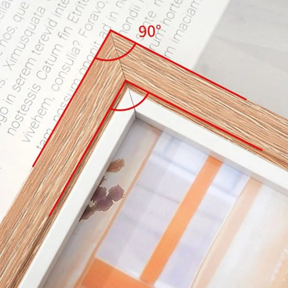cadre photo pliable bois grainé beige portraits triptyque décoration champêtre