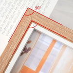 cadre photo pliable bois grainé beige portraits triptyque décoration champêtre