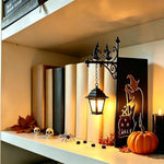 lampe suspendue vintage fantôme citrouille halloween décoration maison noire blanche jaune floral
