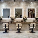 miroir bain vasque étagères moderne blanc bois élégant accessoires sallebain