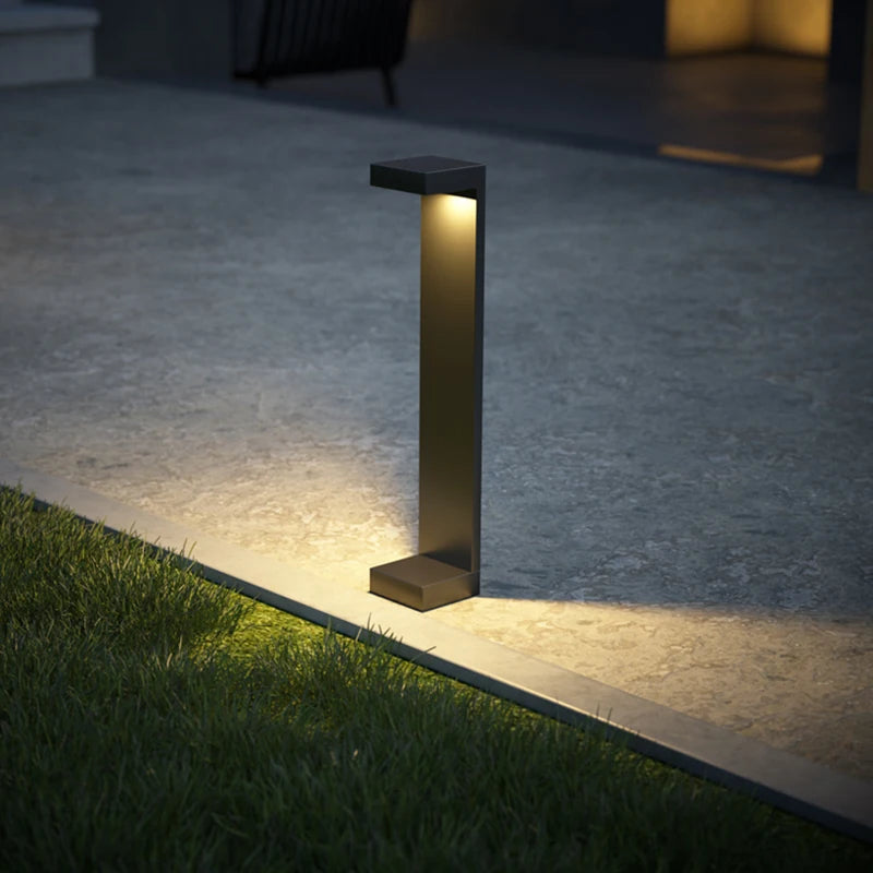 lampe led imperméable moderne extérieure jardin noir doré ip65 30cm 60cm 80cm