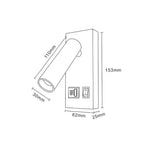 Applique murale moderne avec charge USB-C pour chambre à coucher