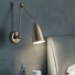 lampe murale moderne réglable led nickel blanc noir opaque fixée 23cm 15.5cm