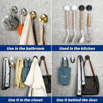 crochet mural ventouse acier inoxydable moderne argenté serviette sac main bain cuisine fixe mur