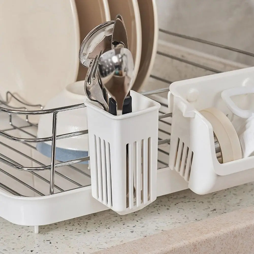 porte couverts blancs clips rangement moderne respectueux environnement drainage couverts cuisine plastique