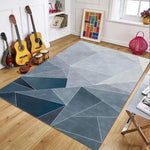 tapis moderne gris noir géométrique polyester antidérapant résistant extérieur 30x50cm 40x60cm