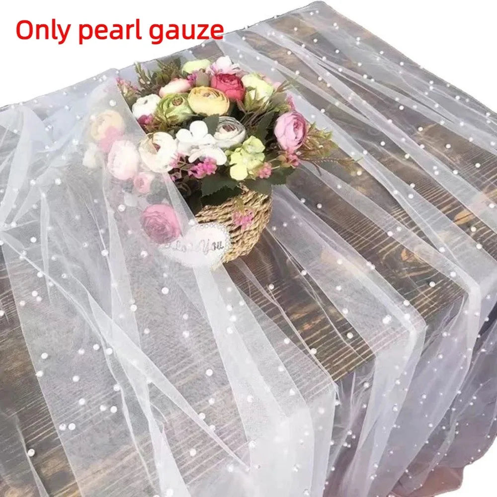 nappe tulle blanche transparente décoration mariage festive élégante largeur 72cm longueur 300cm
