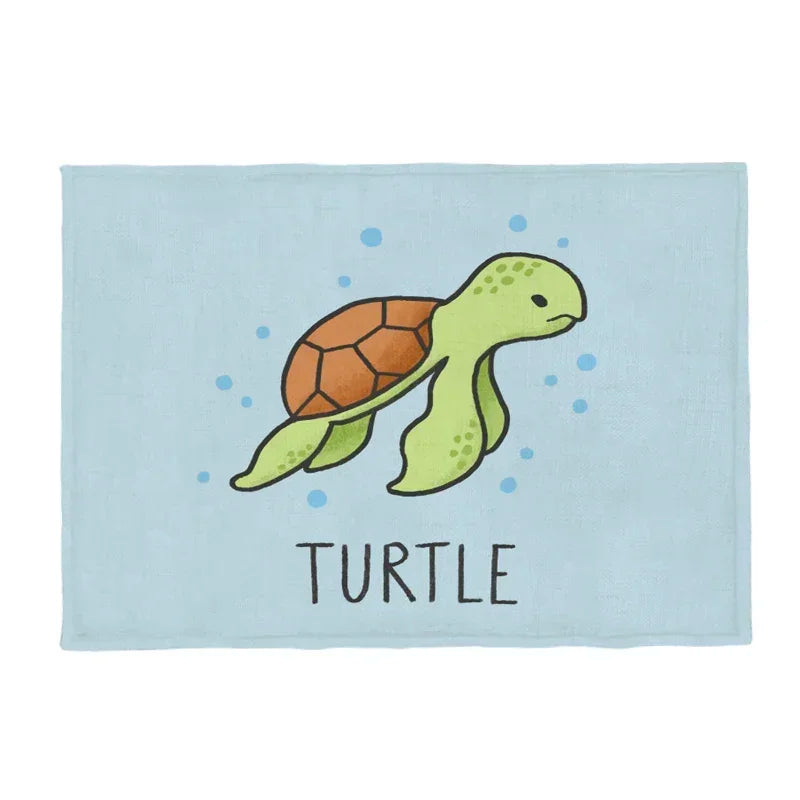serviette table rectangulaire tissu motif animaux mignons dessin animé décoration salle manger