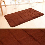 tapis antidérapant mousse mémoire forme absorption eau moderne uni doux vert rouge rose marron