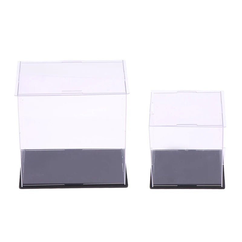 boîte rangement transparente acrylique vitrine poupées jouets objets collection moderne