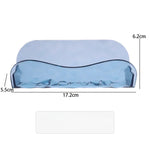 support rangement mural étuis lunettes jaune bleu translucides marbré moderne adhésif lunettes noires plastique