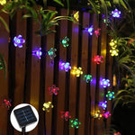 guirlande lumineuse solaire fleurs bleu jaune moderne 5m 20leds 8modesextérieur