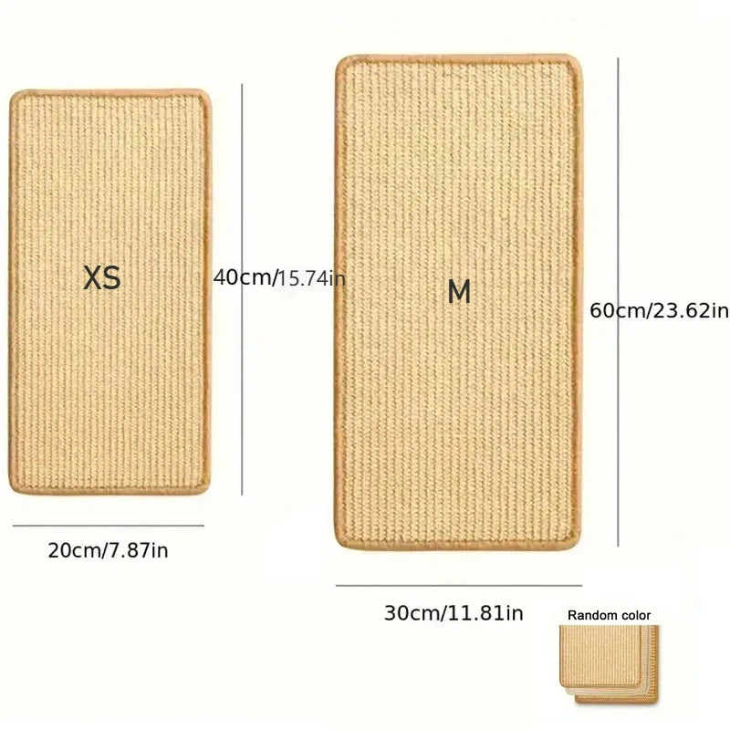 griffoir chat sisal beige blanc moderne minimaliste adhésif tissé finement texture opaquet