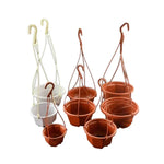 porte plantes suspendus tissu tressé marron gris blanc transparent modernes rustiques crochets 24cm 39cm