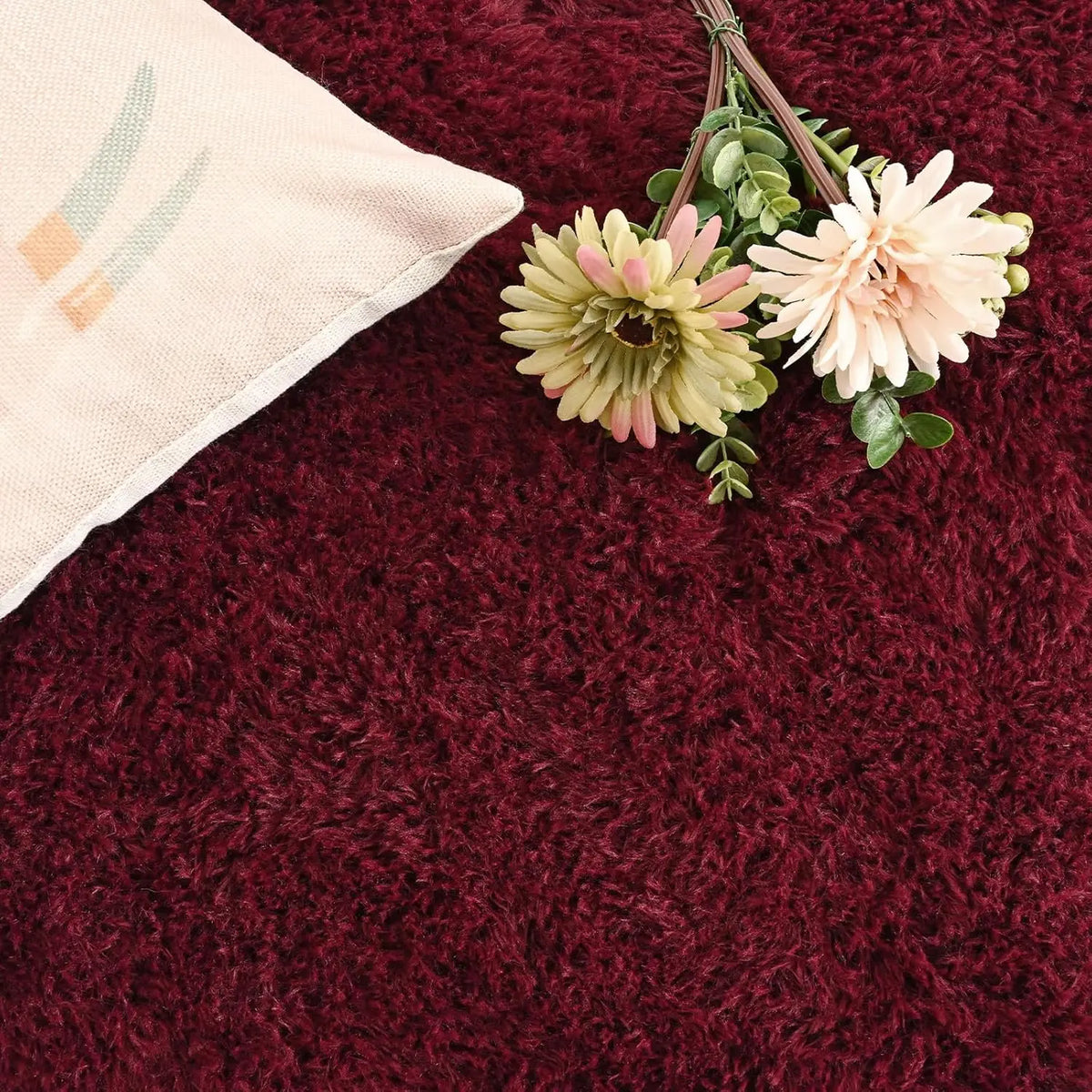 tapis rouge bordeaux doux moderne salon chambre décoration antidérapant polyester simple large