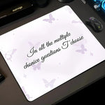 tapis souris waterproof moderne blanc rose bleu noir coeurs points