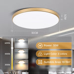 lampe minimaliste noir réglable télécommande éclairage maison salon led 30w 40w 3000k 4000k 6500k