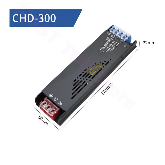 alimentation led 12v 24v 60w 100w 200w 240v 300w 400w ruban lumineux noire moderne