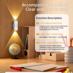 lampe murale led tactile blanc moderne affichage numérique port usb