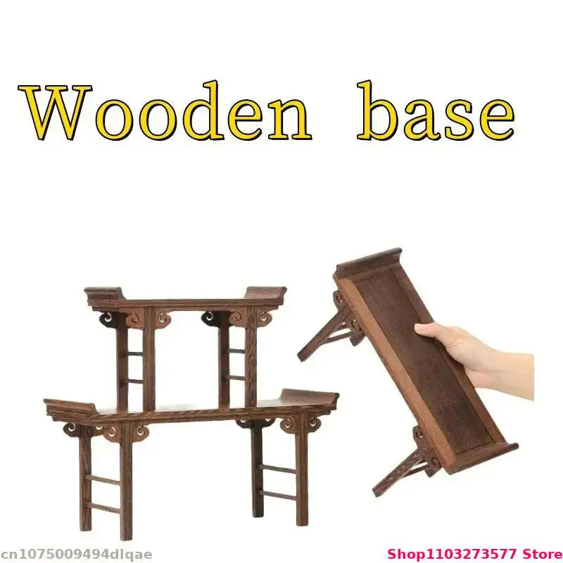 meuble pliant bois sculpté finition lisse traditionnel artisanal plateau pieds marron foncé