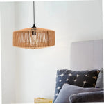 suspension lumineuse moderne rustique bambou naturel ampoules E27 opaques chambre décoration