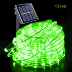 guirlande lumineuse solaire vert moderne 100 led 12m clignotante extérieure