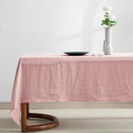 nappe table polyester rose jaune vert olive texture lin moderne imperméable mariage fête kitchen