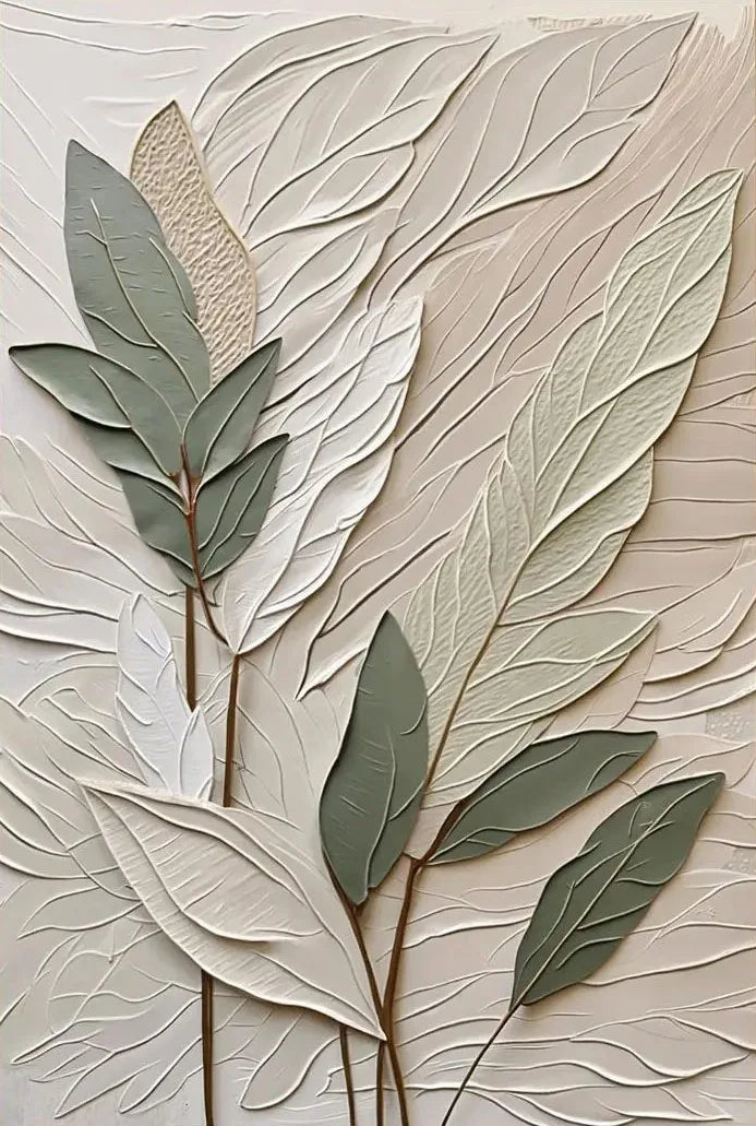 affiches murales botaniques motifs feuilles naturelles minimaliste modernes tableaux decoratifs sans cadre toile coton