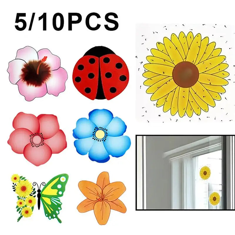 autocollants décoratifs cartoon fleurs hibiscus pivoine marguerite papillon couleurs rouge noir rose bleu jaune