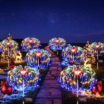 lumières solaires feu d'artifice multicolores moderne extérieures ip65 led fixations piquets jardin terrasse