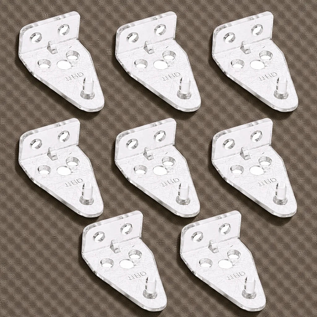 accessoires fenêtres volets clips transparents modernes fixations plats lisses robustes utilisation facile