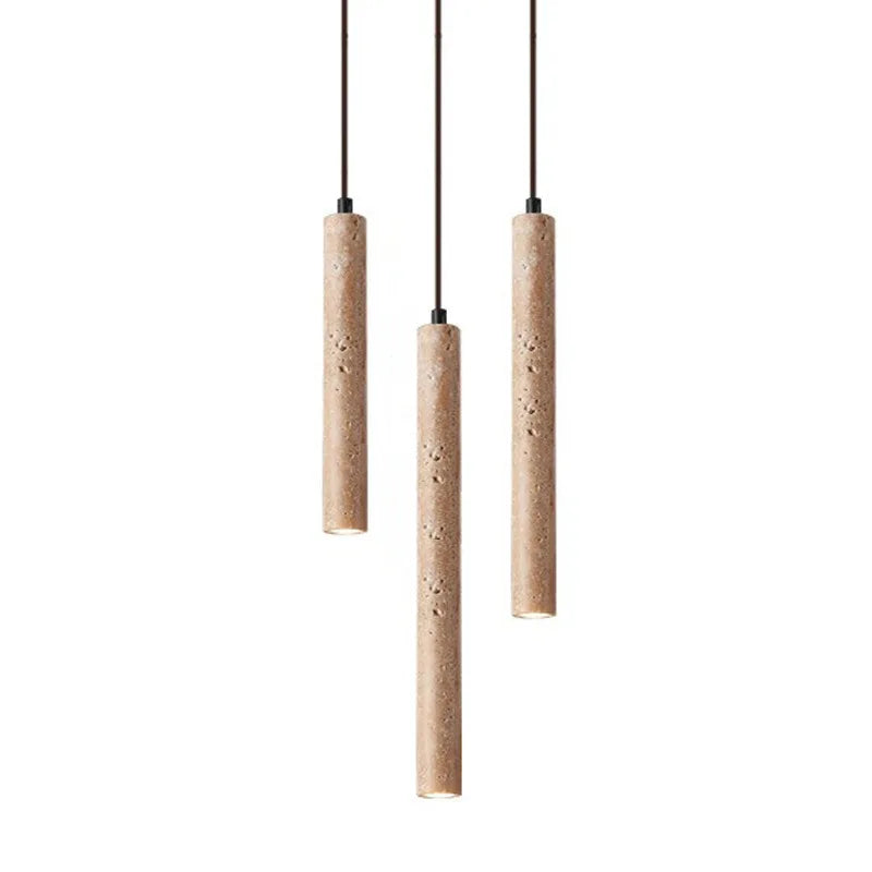 lampe suspendue moderne minimaliste pierre beige clair texture naturelle câble noir 90 260V 2000