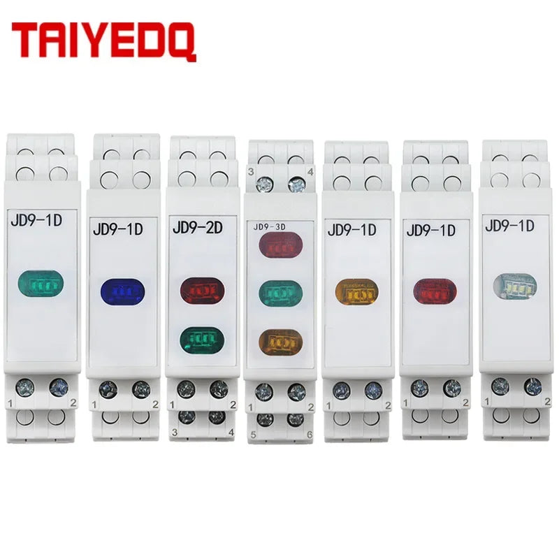 interrupteur électrique blanc rouge moderne rail voyants lumineux ac dc 230v