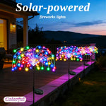 lumières solaires multicolores feu d'artifice extérieures ip44 modernes autonomes patio jardin